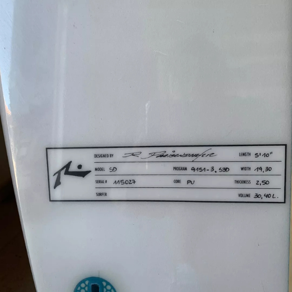 Prancha de Surf Rusty - SD 5'10" 30,4L
