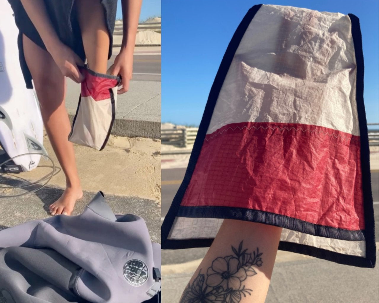 como vestir roupa de surf com praticidade sacolinha sustentavel alaia surfshop