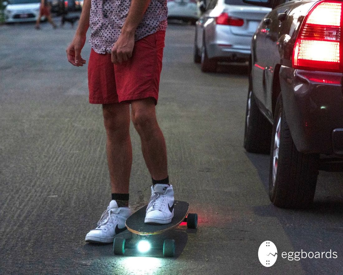 Luzes de LED para Skate Eggboards – Conjunto Frontal e Traseiro
