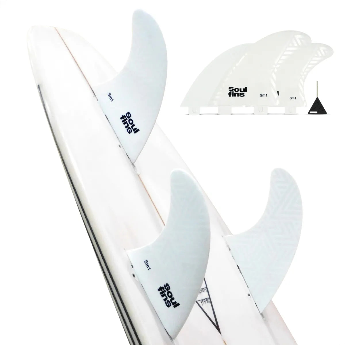 Triquilha Soul Fins Sm1 Média + chave de quilha
