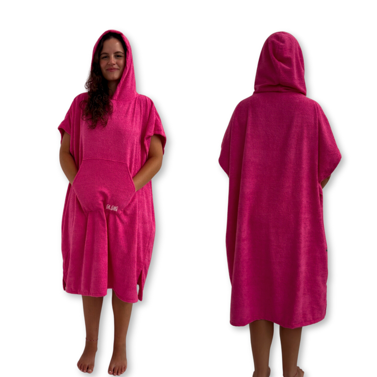 Roupão Poncho Rosa